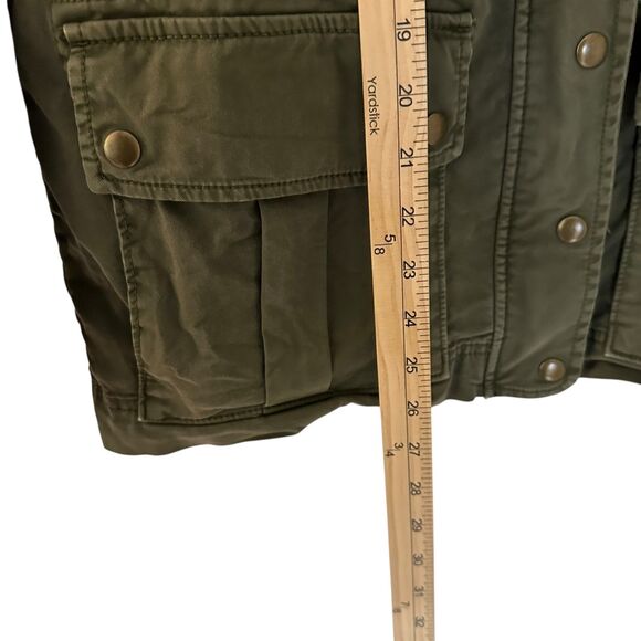 GAP Women's Army Green Snap and Full Zip Stretchy Utility Jacket Size XS - Picture 5 of 8